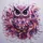 Fuchsia Purple Owl Feather Swirls - Wildlife Lover Home Decor Gift Spare Tire Cover - 6