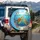 Two Friendly Sea Turtles Vibrant Tropical Coral Reef Scene - Ocean Lover Gift Spare Tire Cover - 3