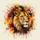 Majestic Lion Head Organic Shapes Burst - Wildlife Lover Gift for Lion Lover Spare Tire Cover - 6