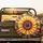 Radiant Sunflower Psychedelic Swirls - Home Decor Gift for Garden Lover Spare Tire Cover - 2