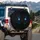 Electric Blue Predatory Animal Eyes, Slit Pupils - Wildlife Lover Automotive Gift Spare Tire Cover - 3