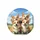 Five Corgi Dogs Blue Sky Green Grass - Dog Lover Gift for Pet Owners Spare Tire Cover - 4