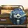 Panda Van Gogh Starry Night Swirling Celestial Sky - Wildlife Lover Gift Spare Tire Cover - 2