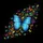 Blue Morpho Butterfly Swarm Night Sky - Wildlife Lover Gift Spare Tire Cover - 6