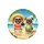Pugs Watermelon Tropical Beach - Outdoor Travel Gift for Pug Lovers Spare Tire Cover - 4
