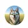 Alaskan Husky Sunglasses Golden Grass Field Blue Sky - Outdoor Dog Lover Gift Spare Tire Cover - 4