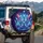 Neon Alien Figures Crystalline Cosmic Scene - Sci-Fi Fan Home Decor Gift Spare Tire Cover - 3
