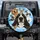 Premium Realistic Black White Dog Diverse Dogs Wide-Angle Sky Clouds - Dog Lover Gift Spare Tire Cover - 1