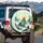 Golden Sun Layered Mountain Pine Pagoda Temple - Vehicle Travel Essential Gift Spare Tire Cover - 3