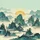 Golden Sun Layered Mountain Pine Pagoda Temple - Vehicle Travel Essential Gift Spare Tire Cover - 6