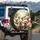 Bichon Frise Maltese Dogs Lush Greenery Sunlight - Dog Lover Gift Spare Tire Cover - 3