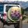 Dense Globular Purple Allium White Blossom Floral Garden - Garden Lover Gift Spare Tire Cover - 3
