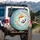 Golden Orange White Koi Fish Yin Yang Cherry Blossoms Asian Cloud - Wildlife Lover Gift Spare Tire Cover - 3