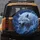 White Wolf Snarl Thick Fur Orange Eyes Blue Lightning Icy Mist Stormy Sky - Wildlife Lover Gift Spare Tire Cover - 5