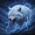 White Wolf Snarl Thick Fur Orange Eyes Blue Lightning Icy Mist Stormy Sky - Wildlife Lover Gift Spare Tire Cover - 6