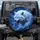White Wolf Snarl Thick Fur Orange Eyes Blue Lightning Icy Mist Stormy Sky - Wildlife Lover Gift Spare Tire Cover - 1