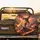 Heroic Warrior Facing Fire Dragon Volcanic Lava Battle Fiery Sky - Fantasy Lover Gift Spare Tire Cover - 2