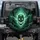 Cracked Skull Electric Green Light - Shadowy Supernatural Decor Gift Spare Tire Cover - 1