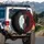 White Black Wings Gothic Energy - Bold Statement Gift Spare Tire Cover - 3
