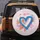 Blue Lined Layered Hearts - Home Decor Gift Spare Tire Cover - 5