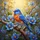 Eastern Bluebird Blue Flowers Golden Sunlight Natural Environment - Wildlife Lover Gift Spare Tire Cover - 6