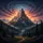 Golden Hour Craggy Mountain Pine Forest Lake Swirling Sky - Nature Lover Gift Spare Tire Cover - 6