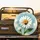 White Daisy Yellow Center Green Leaf Daisy Bud Sky Blue Teal Cream Field - Garden Lover Gift Spare Tire Cover - 2