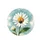 White Daisy Yellow Center Green Leaf Daisy Bud Sky Blue Teal Cream Field - Garden Lover Gift Spare Tire Cover - 4