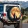 Mysterious Woman Black Cat Harvest Moon Autumn Branches - Outdoor Decor Gift for Cat Lovers Spare Tire Cover - 3