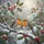European Robins Snowy Holly Berries Winter Garden - Christmas Holiday Gift for Bird Lover Spare Tire Cover - 6