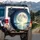Star Dusted Night Sky Full Moon Water Reflection - Travel Essentials Spare Tire Cover - 3