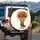 Fox Autumn Floral Bouquet - Home Decor Gift for Fox Lover Spare Tire Cover - 3