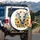 Baby Elephant Sunflowers Butterflies Outdoor Decor Gift for Wildlife Lovers Spare Tire Cover - 3