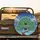 Regal Peacock Golden Birds Indigo Cerulean Sky - Wildlife Lover Gift Spare Tire Cover - 2