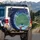 Regal Peacock Golden Birds Indigo Cerulean Sky - Wildlife Lover Gift Spare Tire Cover - 3