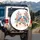 Bluebirds Flowering Branches Diamond Card Symbols - Wildlife Lover Gift Spare Tire Cover - 3
