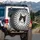 Black Tuxedo Cat Curious Gaze - Cat Lover Vehicle Decor Gift Spare Tire Cover - 3