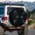Intense Electric Blue Predator Eyes Shadowy Smoke Tendrils - Outdoor Adventure Lifestyle Spare Tire Cover - 3