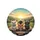 Adventurous Cats Driving Singing Road Trip - Golden Hour Journey Gift Spare Tire Cover - 4
