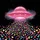 Pink Flying Saucer Hearts Cosmic Sky - Home Decor Gift for Space Lover Spare Tire Cover - 6