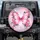 Iridescent Butterfly Golden Filigree Pink Roses White Flowers - Nature Lover Home Decor Gift Spare Tire Cover - 1