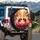 Bumblebee Lotus Flower Fantasy Garden - Home Decor Gift for Nature Lover Spare Tire Cover - 3