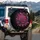 Magenta Black Rose Dark Floral - Home Decor Gift Spare Tire Cover - 3