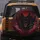 Crimson Abyss Black Canine German Shepherds Snarling Red Eyes - Dog Lover Car Accessory Spare Tire Cover - 5