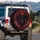 Crimson Abyss Black Canine German Shepherds Snarling Red Eyes - Dog Lover Car Accessory Spare Tire Cover - 3