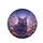 Plush Purple Cat Golden Eyes Floral Field Cosmic Twilight - Cat Lover Gift Spare Tire Cover - 4