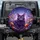 Plush Purple Cat Golden Eyes Floral Field Cosmic Twilight - Cat Lover Gift Spare Tire Cover - 1