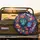 Stylized Cat Faces Dense Floral Tapestry Psychedelic Art Nouveau - Cat Lover Home Decor Gift Spare Tire Cover - 2