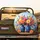 Cobalt Vases Dahlias Roses Rustic Wood - Garden Lover Gift Spare Tire Cover - 2