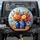 Cobalt Vases Dahlias Roses Rustic Wood - Garden Lover Gift Spare Tire Cover - 1